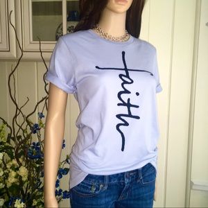 LIGHT BLUE “FAITH” TEE SHIRT